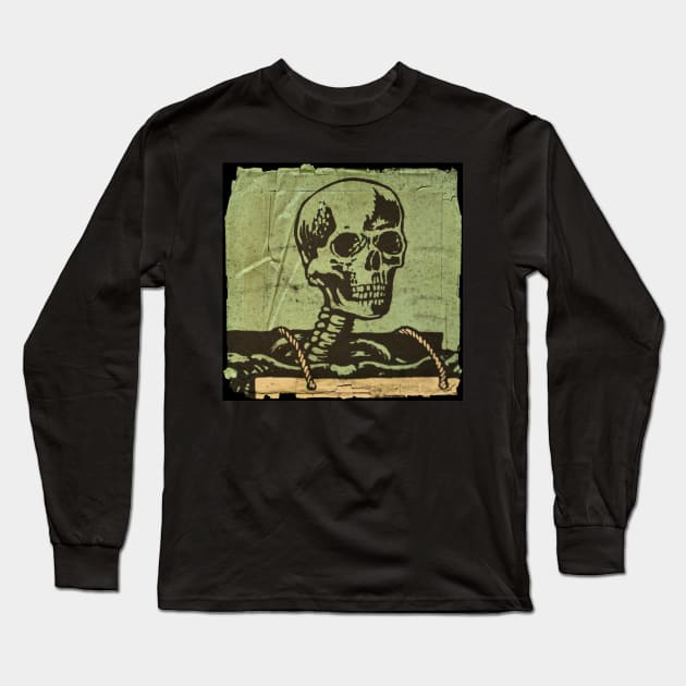 Grey Skull. Long Sleeve T-Shirt by andalaimaging